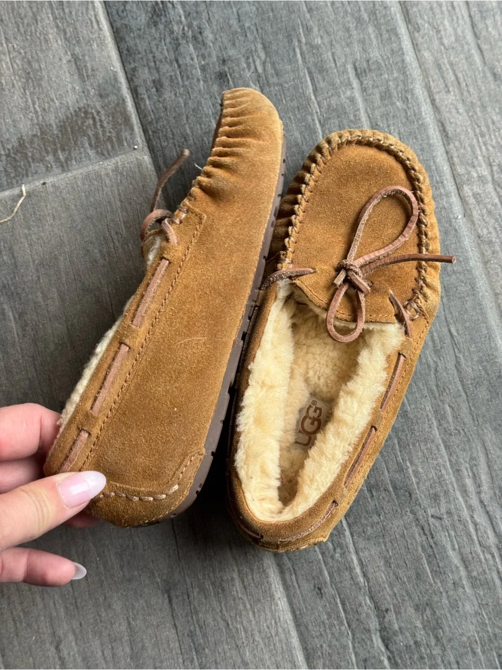 UGG toddler chestnut slippers